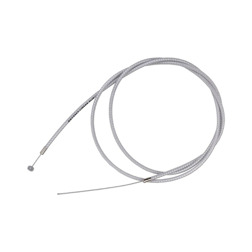 Flexible Odyssey Linear Slic K-Shield BMX Brake Cable on a white background.