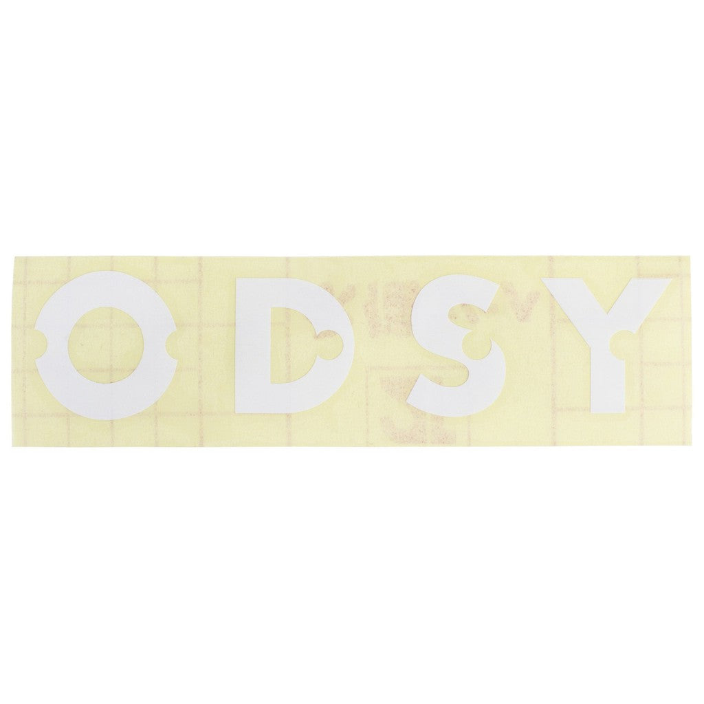 The Odyssey Lighthouse Rim Decal is a yellow stencil sheet with grid lines, featuring perforated die-cut precision for the letters "O," "D," "S," and "Y.