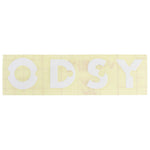 The Odyssey Lighthouse Rim Decal is a yellow stencil sheet with grid lines, featuring perforated die-cut precision for the letters "O," "D," "S," and "Y.