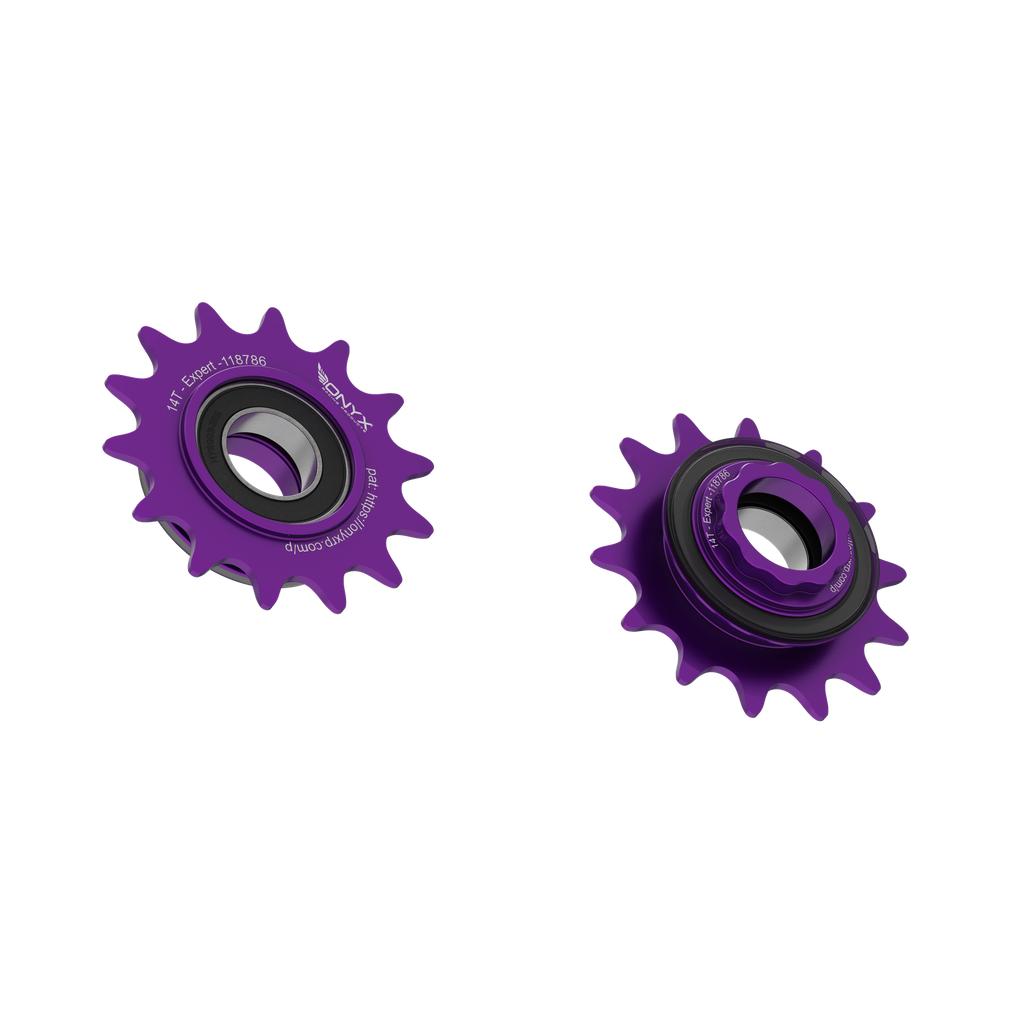 Onyx Expert Hybrid Freehub with Integrated Cog / Anodised Purple / 14T