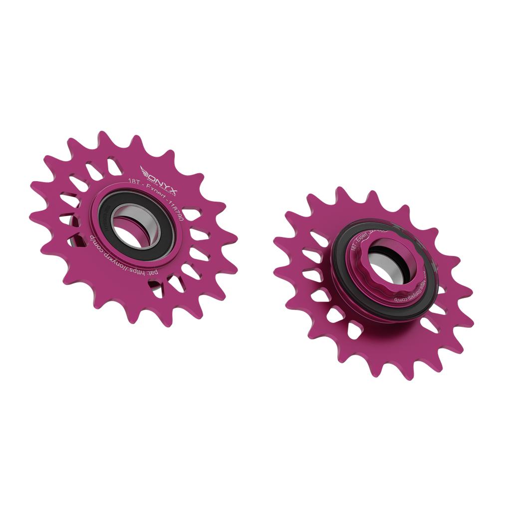 Onyx Expert Hybrid Freehub with Integrated Cog / Anodised Pink / 18T