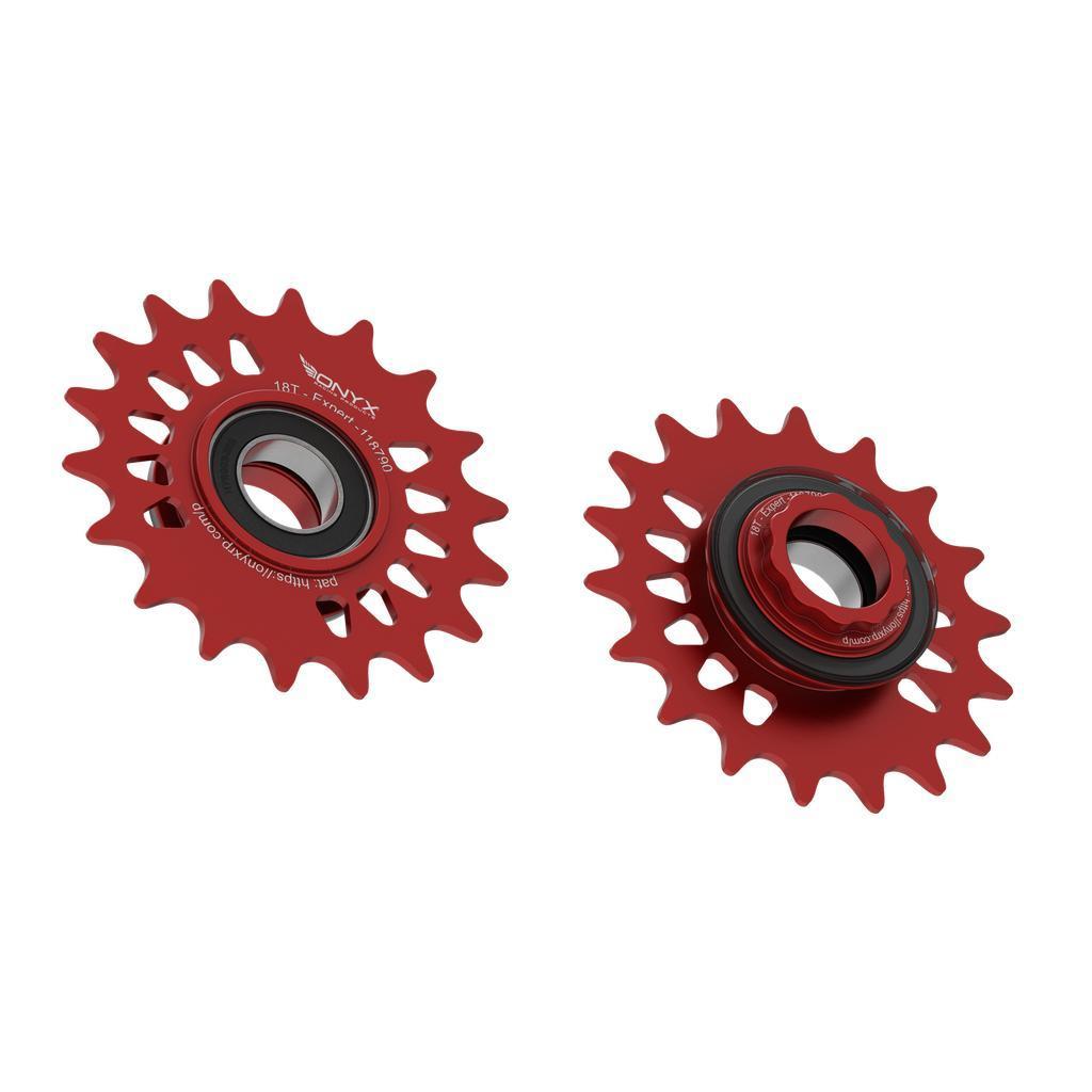 Onyx Expert Hybrid Freehub with Integrated Cog / Anodised Red / 18T