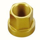 Tuf-Neck Alloy Axle Nut (Each) / Gold / 14mm