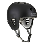 Matte black Protec Full Cut Helmet/Bicycle Union Signature with ventilation holes, padded interior, and adjustable chin strap. The Pro-Tec logo is visible on the side, and its high-impact ABS shell ensures durability and protection for action sports.