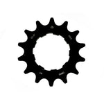 The Eclat Exile Chromo Cassette Rear Sprocket is a black metal BMX cog with 13 teeth, designed for Exile Cassette Hubs and compatible with Shimano HG-style fitment. Displayed against a white background.