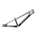 The Syndyt 175 Mini Frame is a black, white, and gray BMX racing frame made from 6061 alloy, featuring "SYNDYT" on the lower tube and crafted with advanced hydroforming technology.