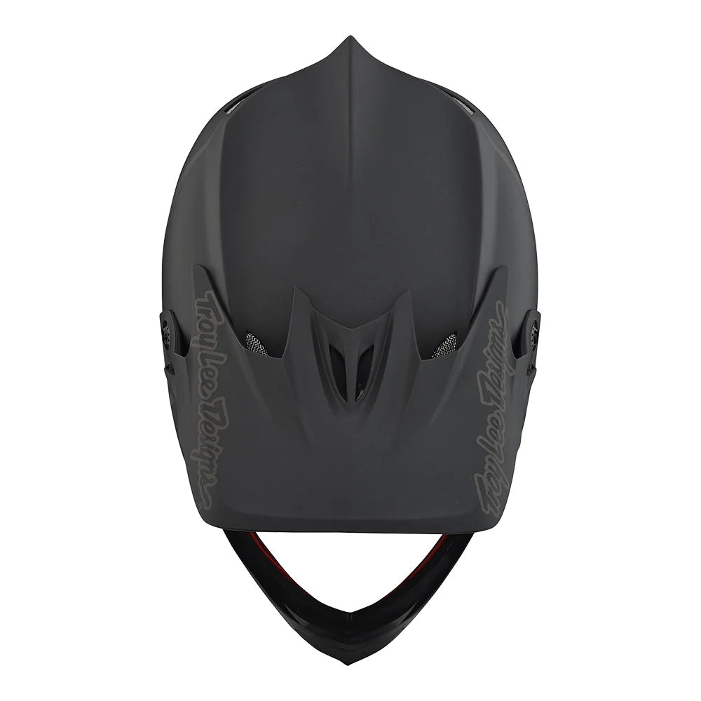A TLD 22S D3 AS Fiberlite Helmet Mono Black designed for BMX racers with a white background.
