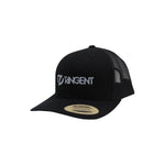 The Tangent Cap is a black mesh snapback featuring "TANGENT" embroidered in bold white letters on the front.