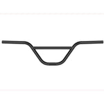 The Fairdale MX-6 Bars are black chromoly handlebars with a 6.25" rise and crossbar, shown from the front against a white background in classic BMX style.
