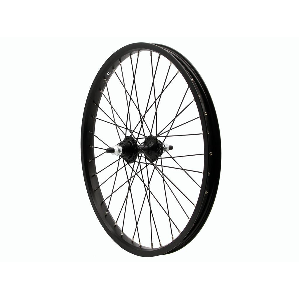 The DRS AM Flip Flop Rear Wheel is a black 20-inch BMX wheel with spokes and a hub, photographed against a white background.