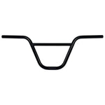 The S&M Rambler (Halahan Bros.) Bars are black BMX handlebars with a sturdy crossbar, made from durable 4130 CrMo tubing, shown against a white background.