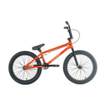 The Colony Horizon 20 Inch Bike features a bright orange frame with black handlebars, seat, tires, and pedals. Shown in side profile against a white background, it’s ideal for aspiring freestyle athletes.