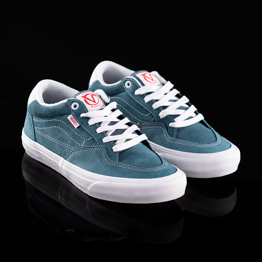 Vans Rowan Leather Shoes - Blue, perfect for skateboarding.