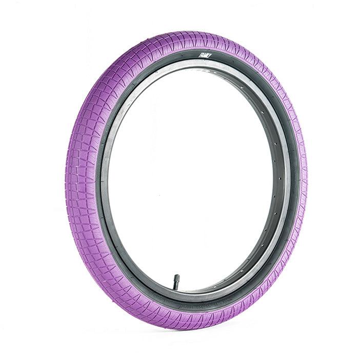 A Family BMX F2128 20 Inch Tyre on a white background.