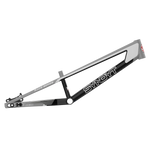 The Syndyt 200 Expert XL Frame, a black and gray SYNDYT 6061 alloy BMX frame with "RACE SERIES" and "SYNDYT" branding, is ideal for BMX racing and shown on a white background.