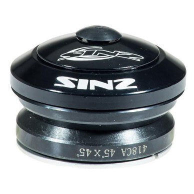 Sinz Integrated Step-Down Headset  / Black / 1-1/8in to 1in