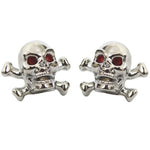 Skull & Crossbone Valve Caps / Chrome