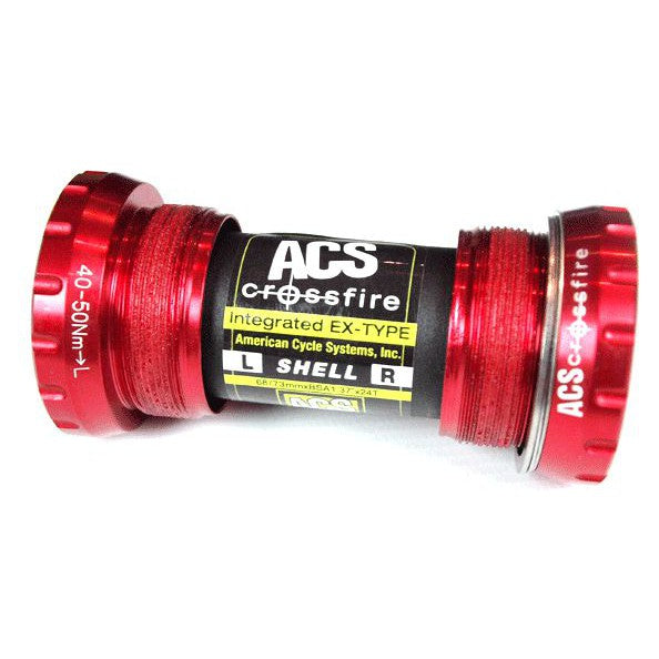 ACS Crossfire External Bottom Bracket / Red / 68/73