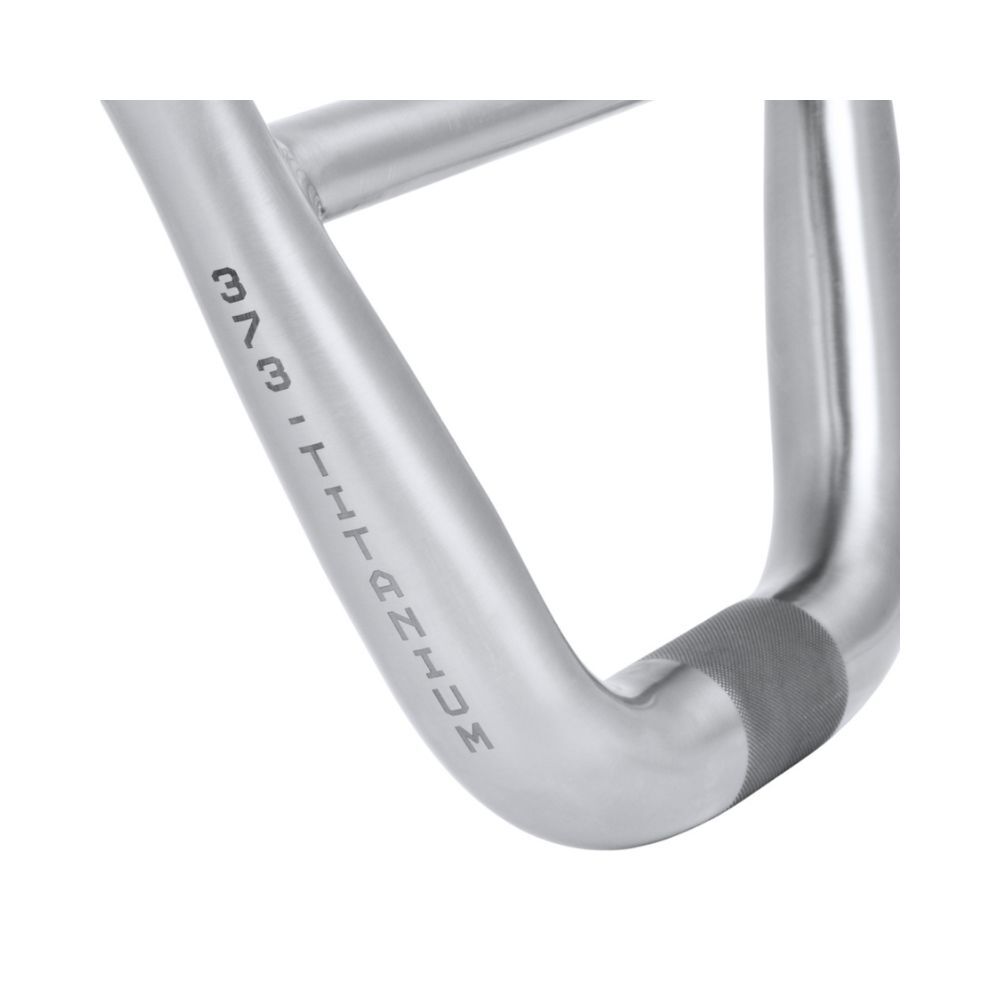 Close-up of the Pride Titanium 373 Blanc Replica 31.8 HD Bar featuring a smooth matte finish and "3/2.5 TITANIUM" printed vertically, highlighting its lightweight titanium design.