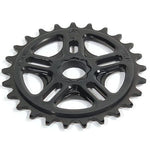 Profile 19mm Spline Drive Sprocket in black 7075 aluminum with 25 teeth and a central mount, made for a 19mm splined axle, shown from above on a white background.