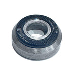 The Profile Elite/Mini Steel Drive Side Cone Spacer is a metal washer with a ridged inner ring, designed for use with Profile Mini and Elite hubs, shown on a white background.