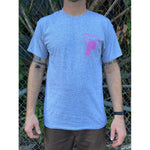 Profile Racing Logo T-Shirt / Grey/Pink / XXL