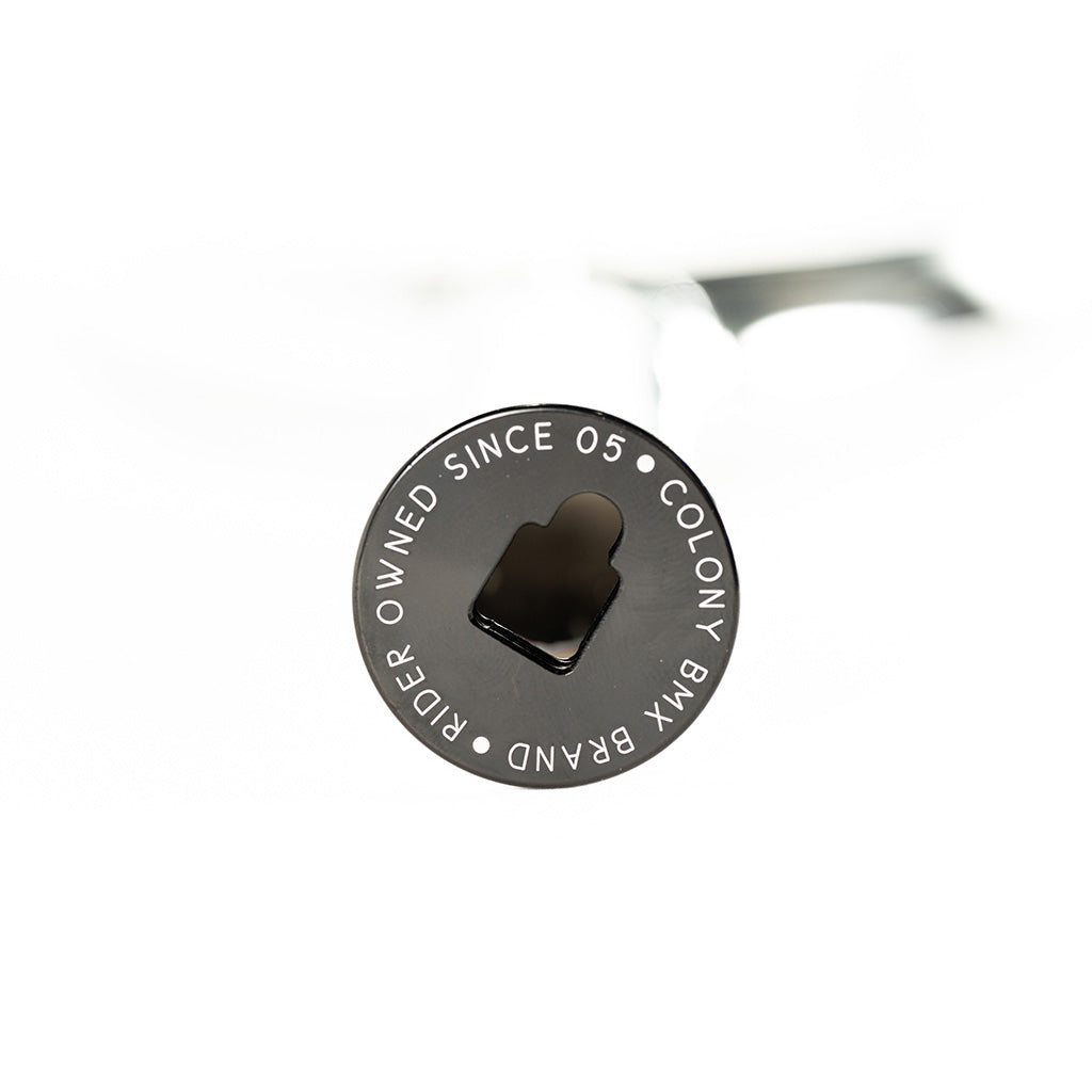 A Colony Sweet Tooth Fork with a black background, showcasing its sleek design and durability.