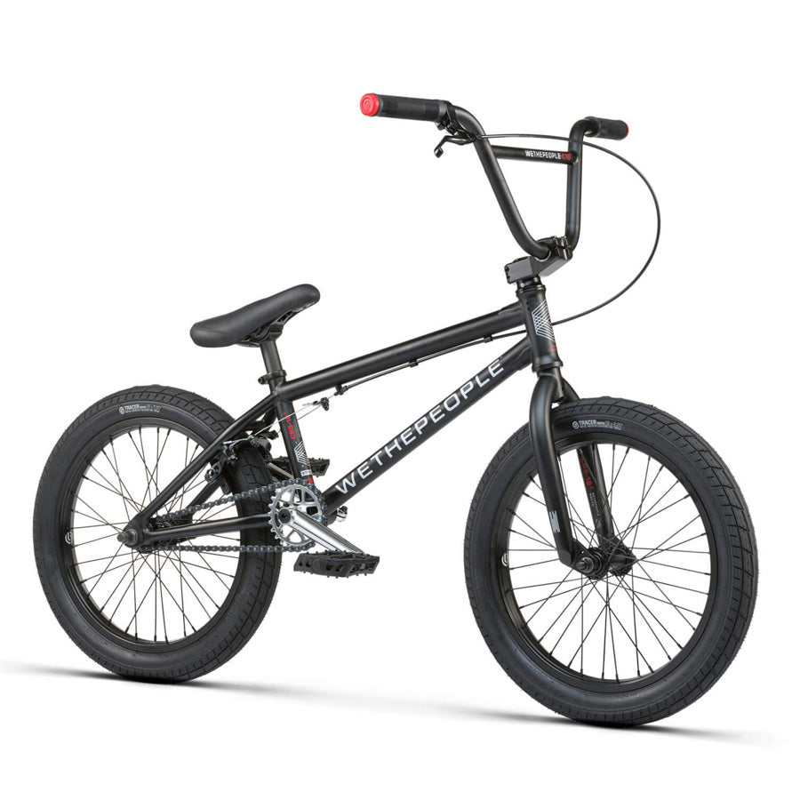 A top of the line Wethepeople CRS 18 Inch BMX bike on a white background.
