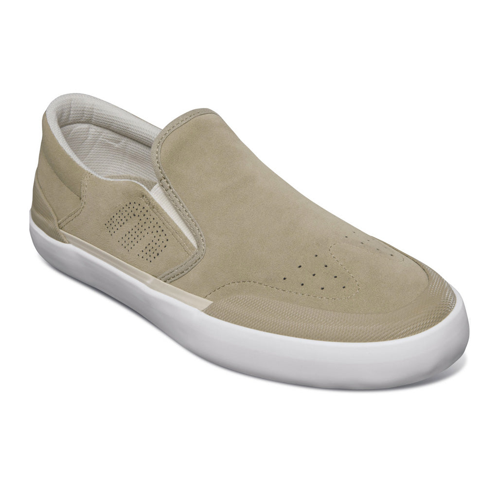 The Etnies Marana Slip XLT Shoes - Tan is a men's slip on shoe in tan, featuring advanced footwear technology.