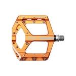 HT Supreme ANS10 Pedals feature a wide alloy body, metal pins for grip, and a silver axle—engineered as the ultimate race flat pedal for mountain biking.