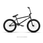 The Radio Darko 20 Inch Bike is shown in side profile on a white background, featuring a black compact Chromoly frame, Salt Burn Tyres, and straight handlebars.