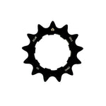 The Eclat Exile Chromo Cassette Rear Sprocket is a black 10-tooth BMX cog labeled "ECLAT," "EXILE," and "CHROMO," designed for Exile Cassette Hubs with Shimano HG-style compatibility, shown on a white background.