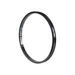 The Odyssey Hazard Lite 24 Inch Rim is a black metal BMX rim with evenly spaced spoke holes and bold white "Odyssey" branding on one side, reflecting the iconic design found in Odyssey rims.