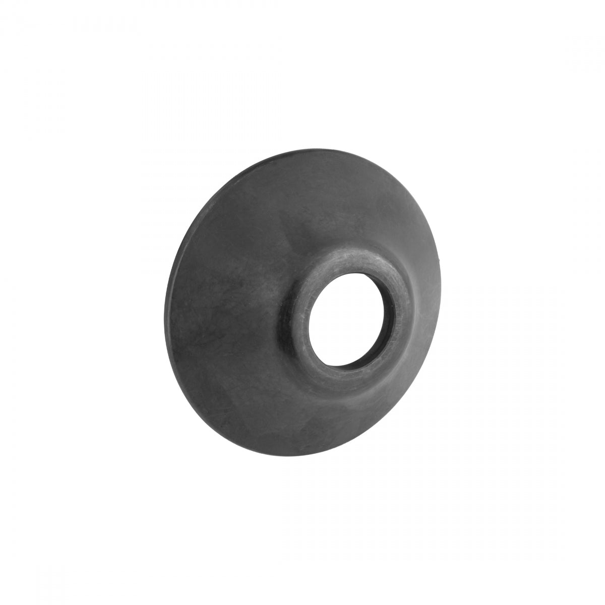 A round, flat, dark-colored Alienation Venus Chromoly Rear Hub Guard with a large central hole, perfect as a replacement for Alienation Venus hubs, shown against a plain white background.