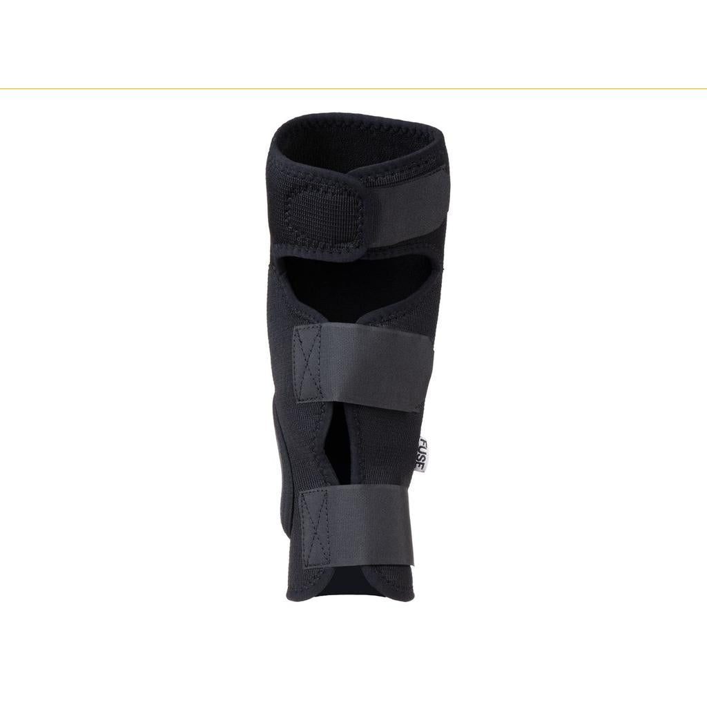Fuse NXG Kids Knee Combo Pads (Pair) offer black orthopedic support and stabilization, featuring adjustable Velcro straps—perfect for children’s protective gear or use as kids' knee pads.