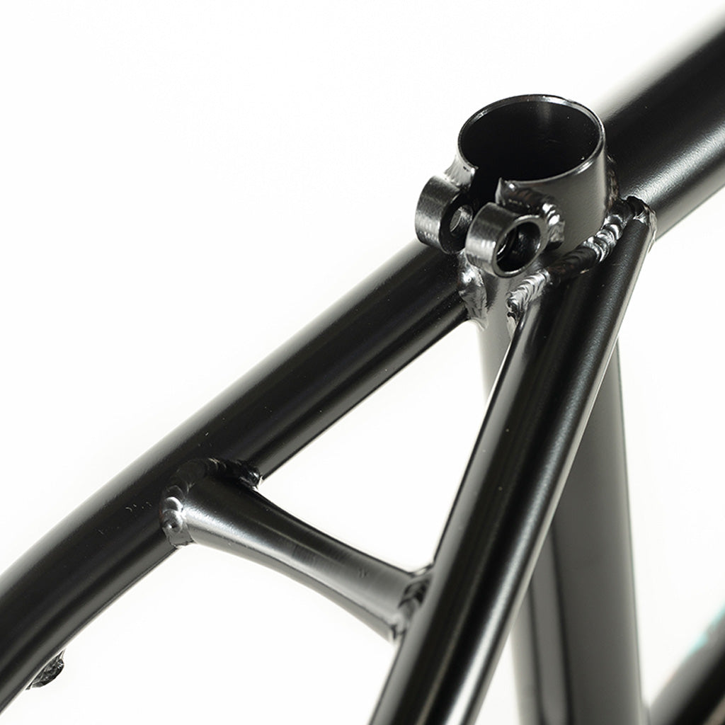 A close up of a Colony 2024 Sweet Tooth 18 Inch bicycle frame from the Sweet Tooth Range.
