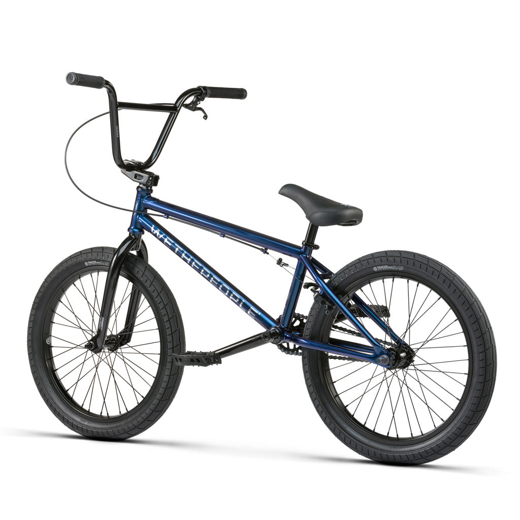A blue Wethepeople CRS 20 Inch Bike on a white background.