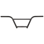 S&M Cruiser Bars / 4 Piece: Black cro-mo BMX handlebars with crossbar and knurled center section, perfect for cruiser racing. Shown against a white background.