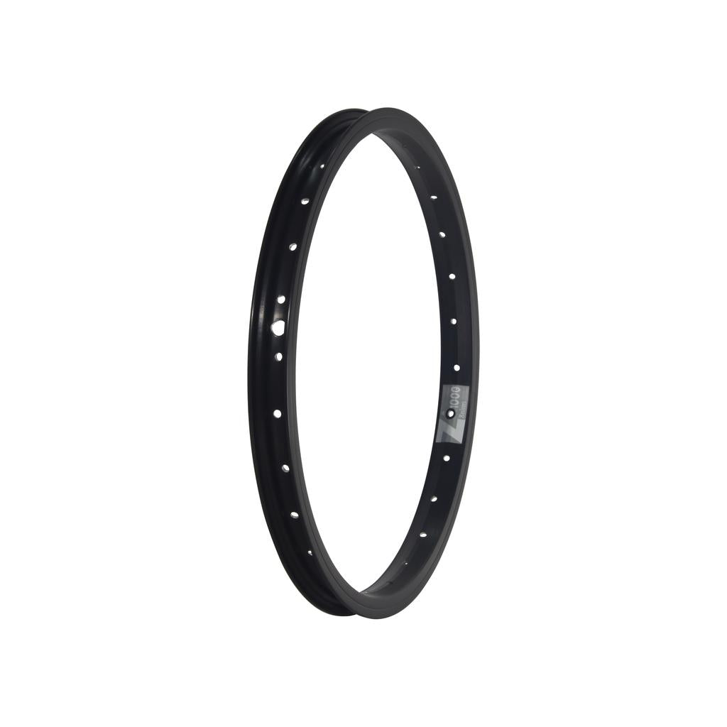 The Alex VP18 18 Inch Rim (28 Hole) is a black single wall bicycle rim, shown angled against a white background—an excellent budget-friendly choice.