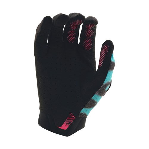 The TLD Air Glove Membrane Black / Glo Yellow features a black design with yellow accents—ideal for riders after signature Troy Lee Designs style and performance.