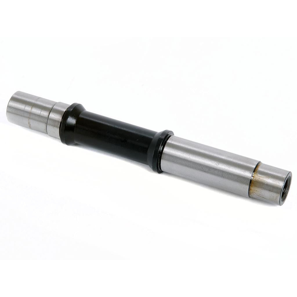 The Eclat Pulse Axle (14mm/Sealed/Rear/Female) is a cylindrical metal replacement part with stepped diameters and a black center section, designed for Pulse rear hubs and shown against a white background.