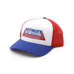 Show off your Skyway pride with the Skyway 60TH Anniversary Original USA Cap, a red, white, and blue hat featuring "Skyway Tuff Wheels 60th Anniversary" printed on the front—perfect for any occasion.