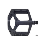 The HT Components Supreme C PA32A Pedals are black flat platform pedals with replaceable grip pins and a wide, open design—ideal for riders seeking extra grip.