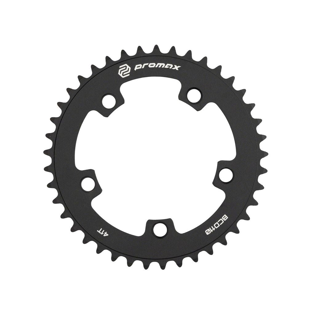 A reasonably priced Promax 5-bolt 104 BCD chainring designed for the BMX race market, showcased on a clean white background.