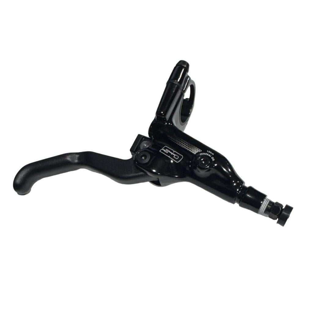 Salvo Post Mount Disk Brake Kit black metal brake lever with adjustment knob and clamp, perfect for disk brake setups or BMX racing, shown against a white background.