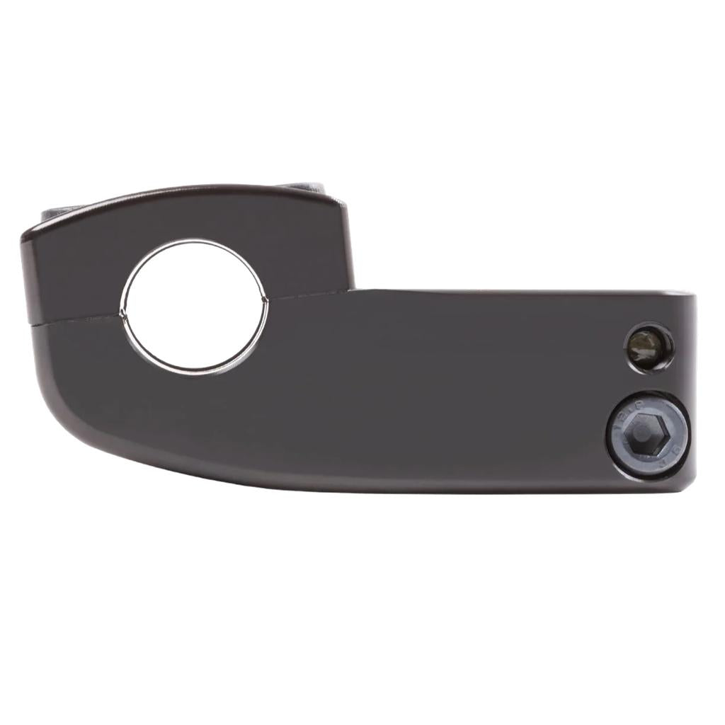 A close-up of the Odyssey Boyd Stem (Boyd Hilder Signature), a BMX stem built for strength and style, featuring a central handlebar hole and two visible side bolt holes.