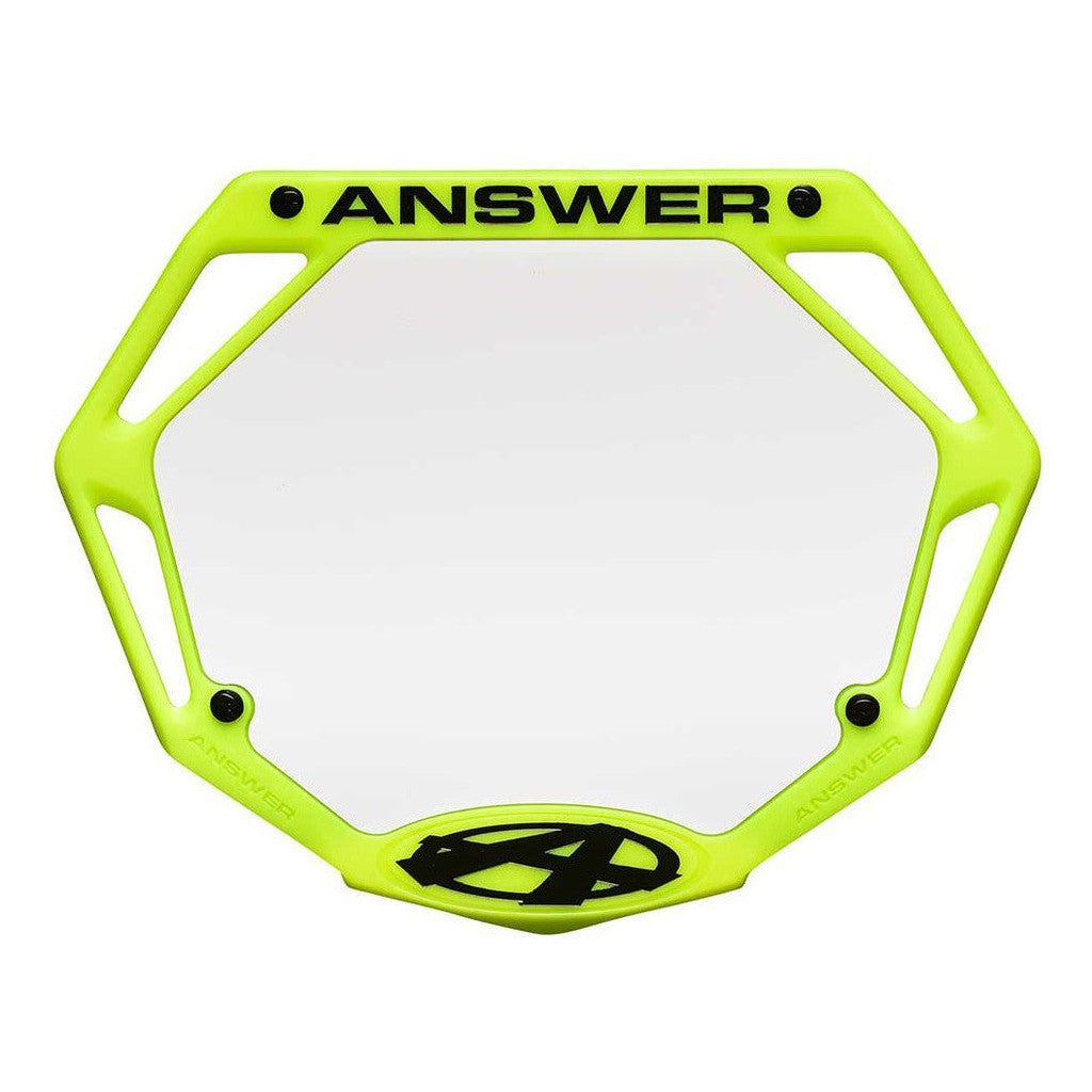 Answer Mini Number Plate / Fluro Yellow