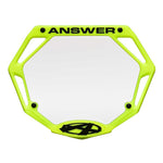 Answer Mini Number Plate / Fluro Yellow