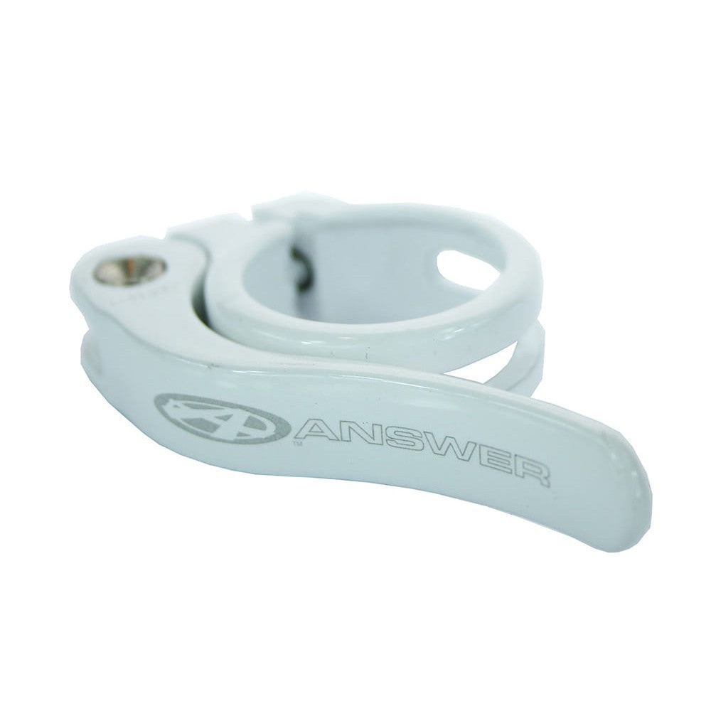 Answer Mini Q/R Seat Post Clamp  / White / 25.4mm