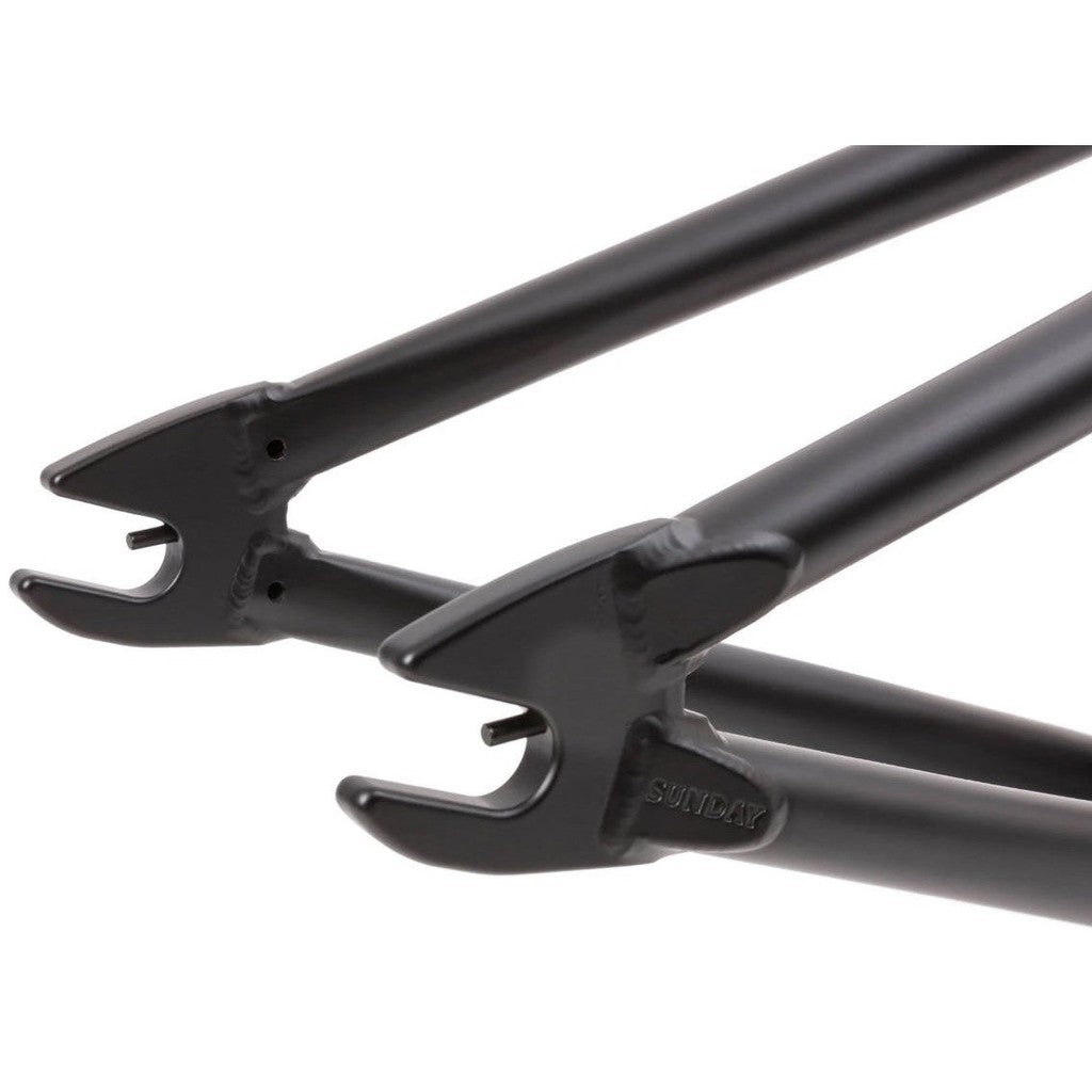 A pair of Sunday Wavelength Frames, made of 4130 chromoly, on a white background.